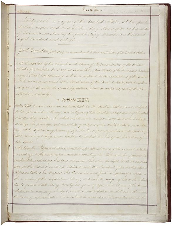 Today In History The Ratification Of The Fourteenth Amendment Arthur